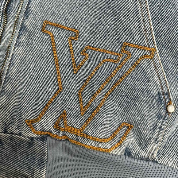 Louis Vuitton Denim Hooded Zip-Up Jacket - Picture 3 of 9